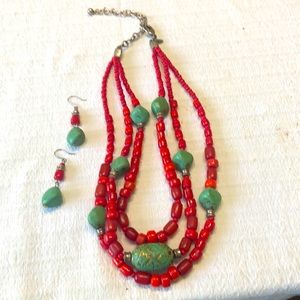 Chico’s necklace and earrings.